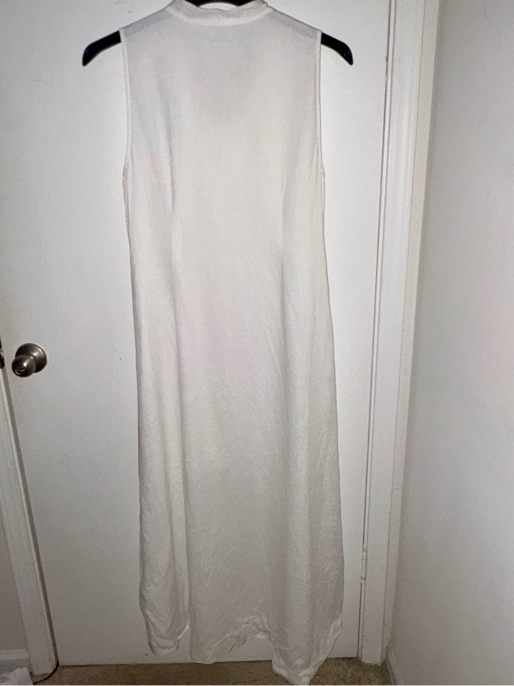 πππIsland Company Persephone Linen White Sleeveless High-Low Maxi Dress Size M - Picture 4 of 5
